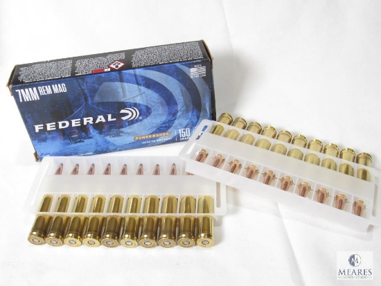 20 Rounds Federal 7mm REM Mag Jacketed Soft Point 150 Grain Power Shok Ammo