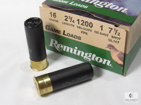 25 Rounds Remington 16 Gauge 2-3/4" 1 oz 7-1/2 Shot 1200 FPS Shells