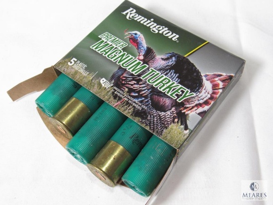 5 Rounds Remington 12 Gauge 3.5" Magnum Turkey 4 Shot 2-1/4 oz Shells
