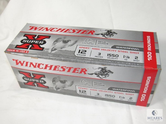 100 Rounds Winchester Xpert High Velocity 12 Gauge Shells 3" 2 Shot 1-1/8 oz 1550 FPS