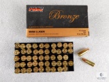 50 Rounds PMC Bronze 9mm Luger 115 Grain FMJ Ammo