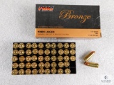 50 Rounds PMC Bronze 9mm Luger 115 Grain FMJ Ammo