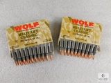 40 Rounds Wolf .223 REM 55 Grain FMJ Ammo Military Classic