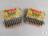40 Rounds Wolf .223 REM 55 Grain FMJ Ammo Military Classic