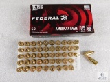 50 Rounds Federal American Eagle .357 SIG 125 Grain FMJ Ammo