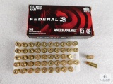 50 Rounds Federal American Eagle .357 SIG 125 Grain FMJ Ammo
