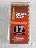 50 Rounds Hornady .17 HMR 20 Grain XTP Ammo