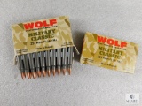 40 Rounds Wolf Military Classic .223 REM 55 Grain FMJ Ammo