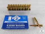 20 Rounds PPU 6.5x55 Swedish 139 Grain FMJ BT Ammo