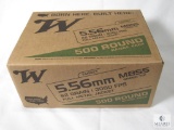 500 Rounds Winchester 5.56mm M855 Green Tip Ammo 62 Grain FMJ 3060 FPS