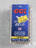 50 Rounds CCI Stinger .22 LR Varmint Copper Plated Hollow Point 32 Grain 1640 FPS