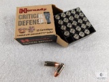 25 Rounds Hornady Critical Defense .380 Auto 90 Grain FTX Ammo