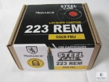 100 Rounds Monarch .223 REM Steel Case 55 Grain FMJ Ammo Lacquer Coating