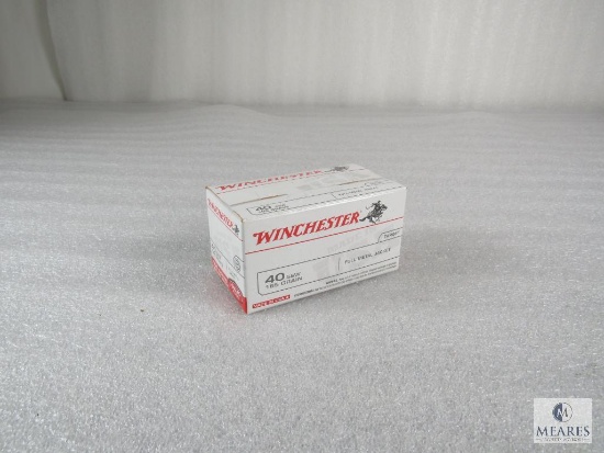 100 Rounds Winchester .40 S&W 165 Grain FMJ Ammo
