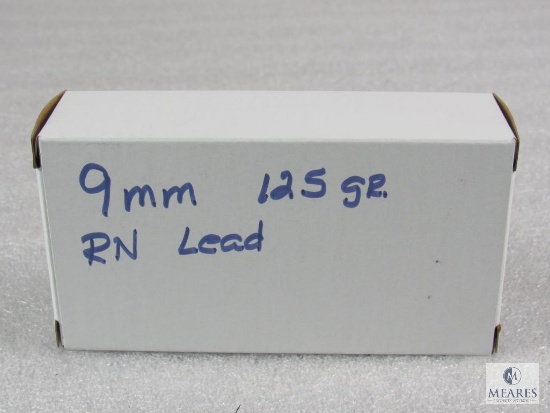 50 Rounds 9mm 125 Grain Round Nose Lead Ammo