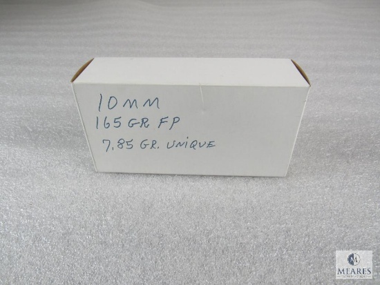 50 Rounds 10mm 165 Grain FP 7.85 Gr Unique Ammo - possible reloads