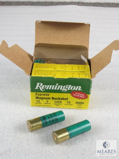 15 Rounds Remington Express Magnum Buckshot 12 Gauge 3" 15 Pellets 00BK 1225 FPS