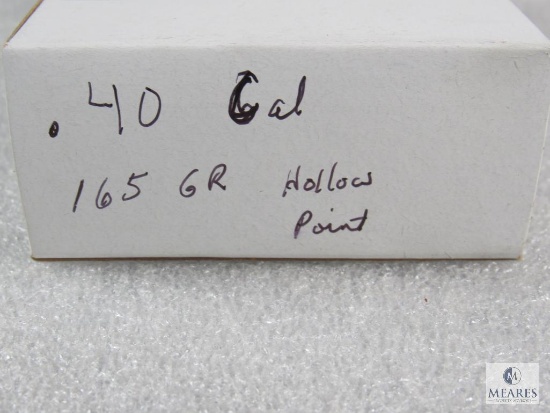 50 Rounds .40 S&W 165 Grain Hollow Point Ammo - possible Reloads