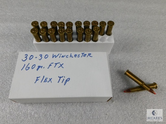 20 Rounds .30-30 WIN 160 Grain FTX Flex Tip Ammo - possible Reloads
