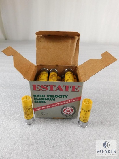 25 Rounds Estate 20 Gauge 2-3/4" 2 Shot 3/4 oz Steel Shotshells