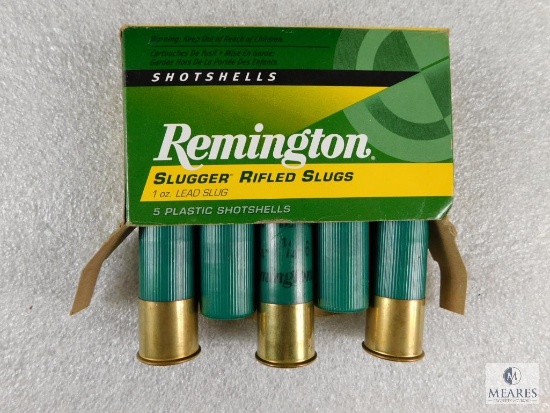 5 Rounds Remington Slugger 12 Gauge 2-3/4" 1560 FPS 1 oz Shotshell Slugs