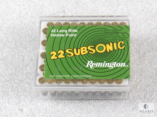 100 Rounds Remington .22LR Subsonic Hollow Point Ammo