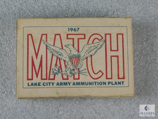 20 Rounds Lake City Army 1967 Match .30-06 Ammo in Vintage Box