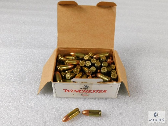 100 Rounds Winchester 9mm Luger FMJ 115 Grain Ammo