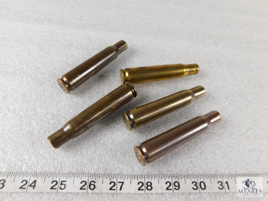 Lot of 5 .50 Caliber Brass