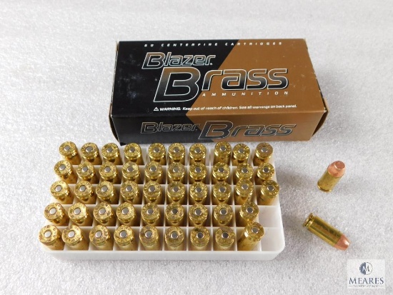 50 Rounds Blazer Brass .40 S&W 180 Grain FMJ Ammo