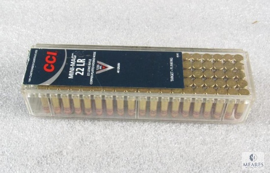 100 Rounds CCI .22LR Mini-Mag 40 Grain Copper-Plated RN 1235 FPS