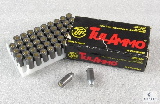 50 Rounds TulAmmo .380 ACP 91 Grain FMJ Ammo