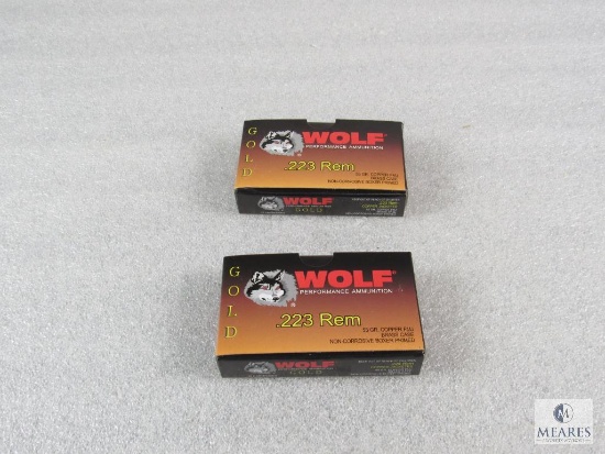 40 Rounds Wolf Gold .223 REM Copper Jacketed 55 Grain Ammo