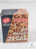 550 Rounds Federal .22LR 36 Grain Copper-Plated Hollow Point