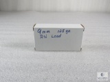 50 Rounds 9mm Luger 125 Grain Round Nose Lead Ammo - Possible Reloads