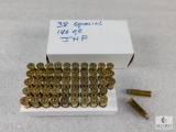50 Rounds .38 Special 146 Grain JHP Ammo - possible Reloads