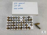 50 Rounds .38 Special 158 Grain WadCutter Ammo - possible Reloads