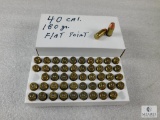 50 Rounds .40 S&W 180 Grain Flat Point Ammo - possible reloads