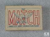 20 Rounds Lake City Army 1967 Match .30-06 Ammo in Vintage Box