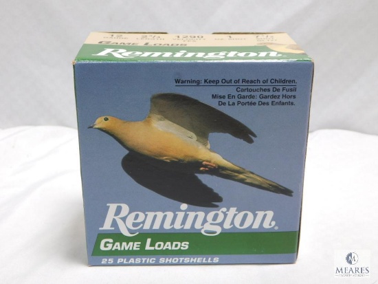 25 rounds New Remington .12 gauge shotgun shells. 2 3/4" 7 1/2 shot 1 ounce 1290 FPS Game Load.