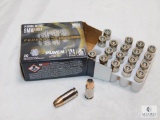 20 rounds Federal Premium Self Defense 9mm ammo. 124 grain jacketed hollow point.