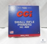 100 count sleeves of CCI small rifle primer. No.400