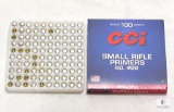 100 count sleeves of CCI small rifle primer. No.400