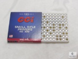 100 count sleeves of CCI small rifle primer. No.400