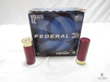 25 rounds Federal Top Gun .12 gauge shotgun shells. 2 3/4