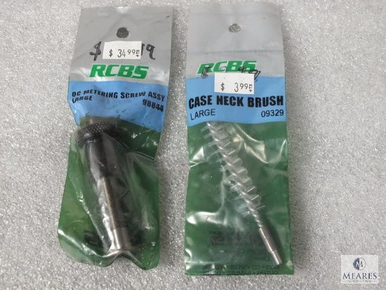 New RCBS Large QC Metering Screw Assy & Case Neck Brush