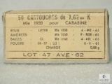 50 Rounds 7.62 / .30 Caliber French Military M-1 Carbine Ammo