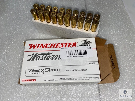 20 Rounds Winchester 7.62 x 51mm 147 Grain FMJ