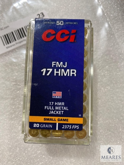 50 Rounds CCI 17 HMR 20 Grain 2375 FPS FMJ