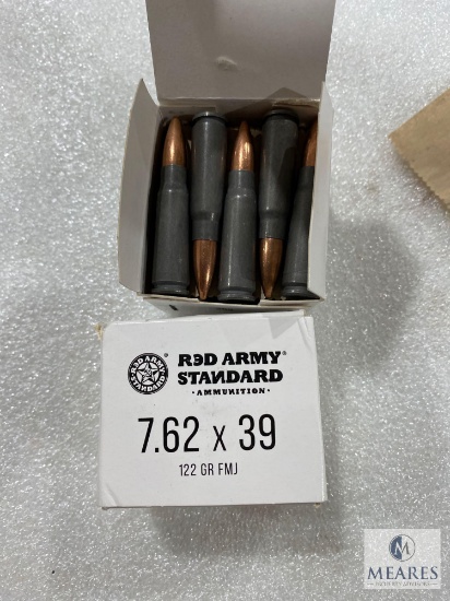 40 Rounds Red Army Standard 7.62 x 39 Steel Case 122 Grain FMJ